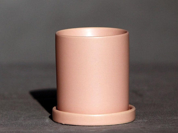 Cylinder Pot with Detached Saucers By Plantatorem
