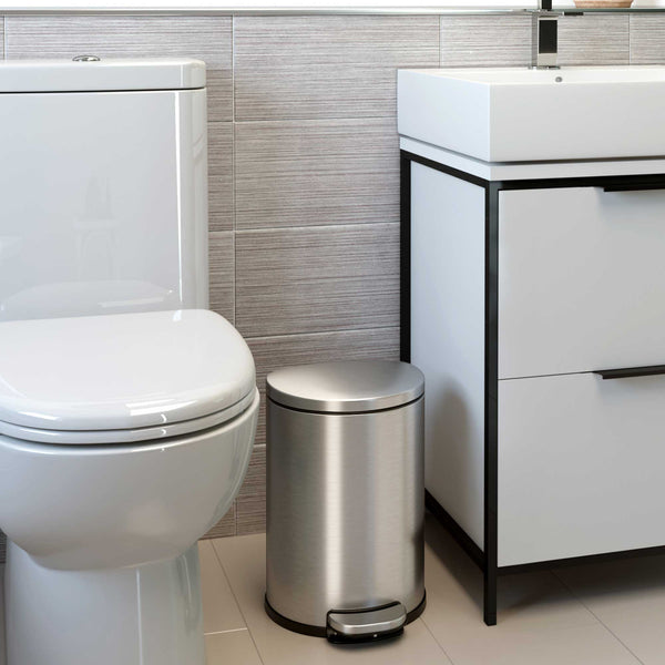 2 Gallon / 7 Liter SoftStep Semi-Round Composite Step Trash Can with AbsorbX