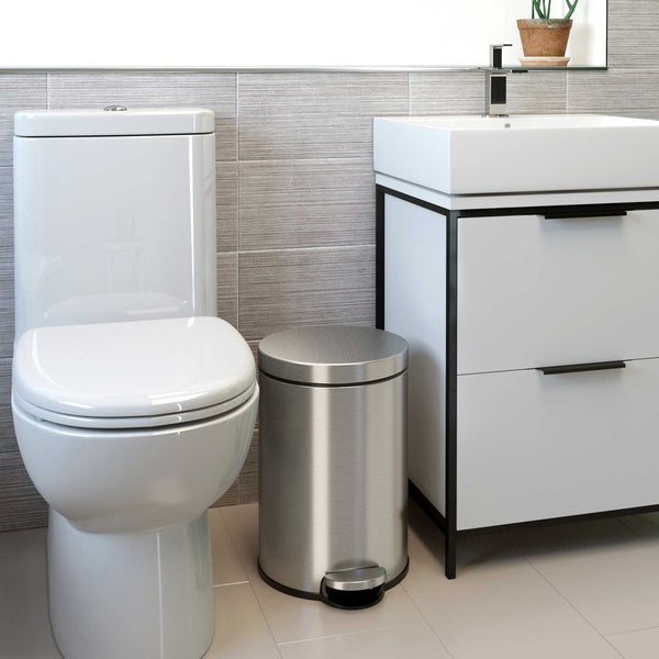 3.2 Gallon / 12 Liter SoftStep Round Composite Step Trash Can with AbsorbX