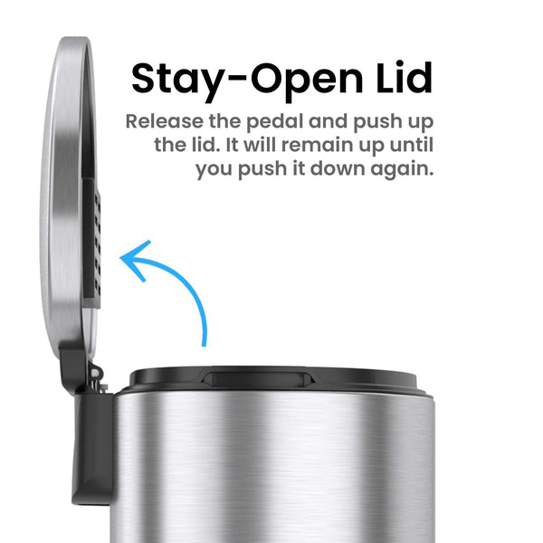 8 Gallon / 30 Liter SoftStep Semi-Round Step Pedal Trash Can