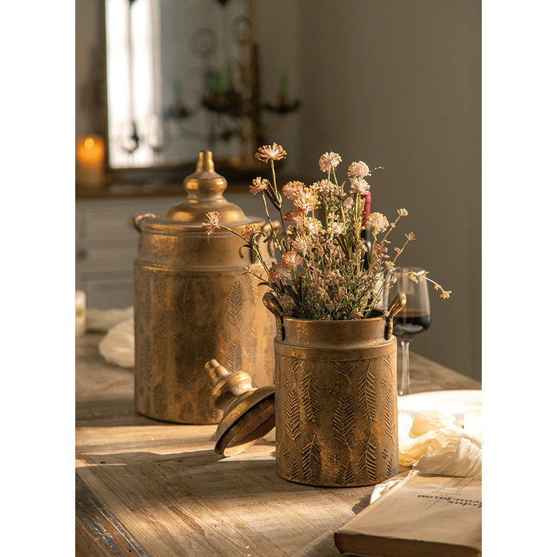 Vintage Style Embossed Canister