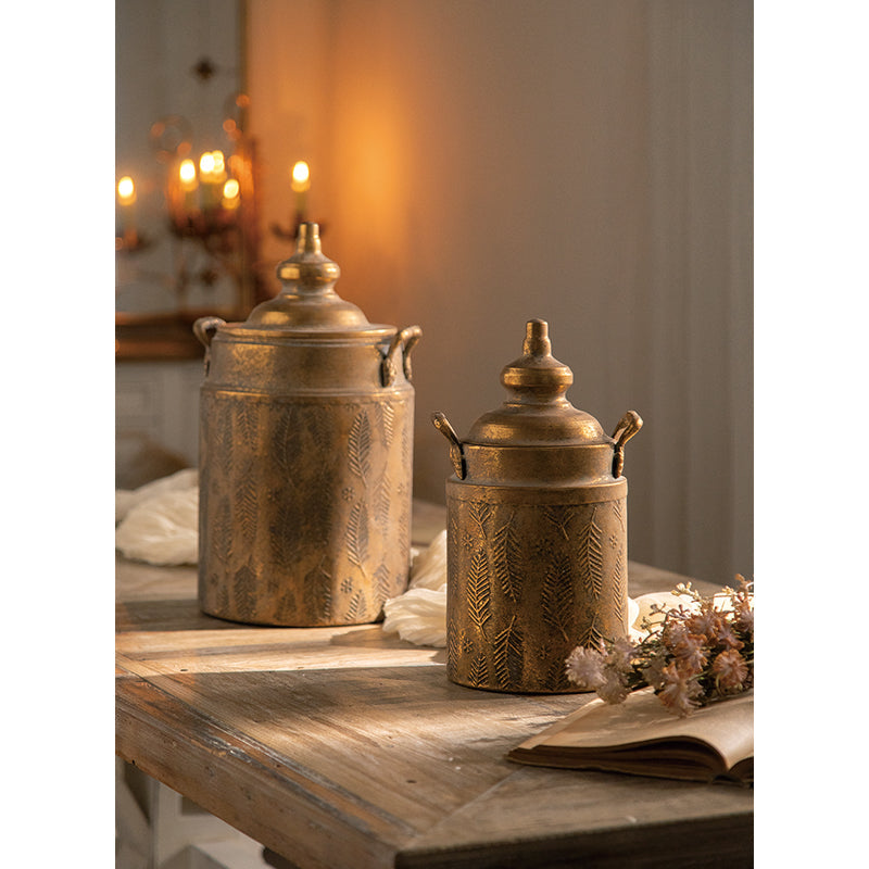 Vintage Style Embossed Canister