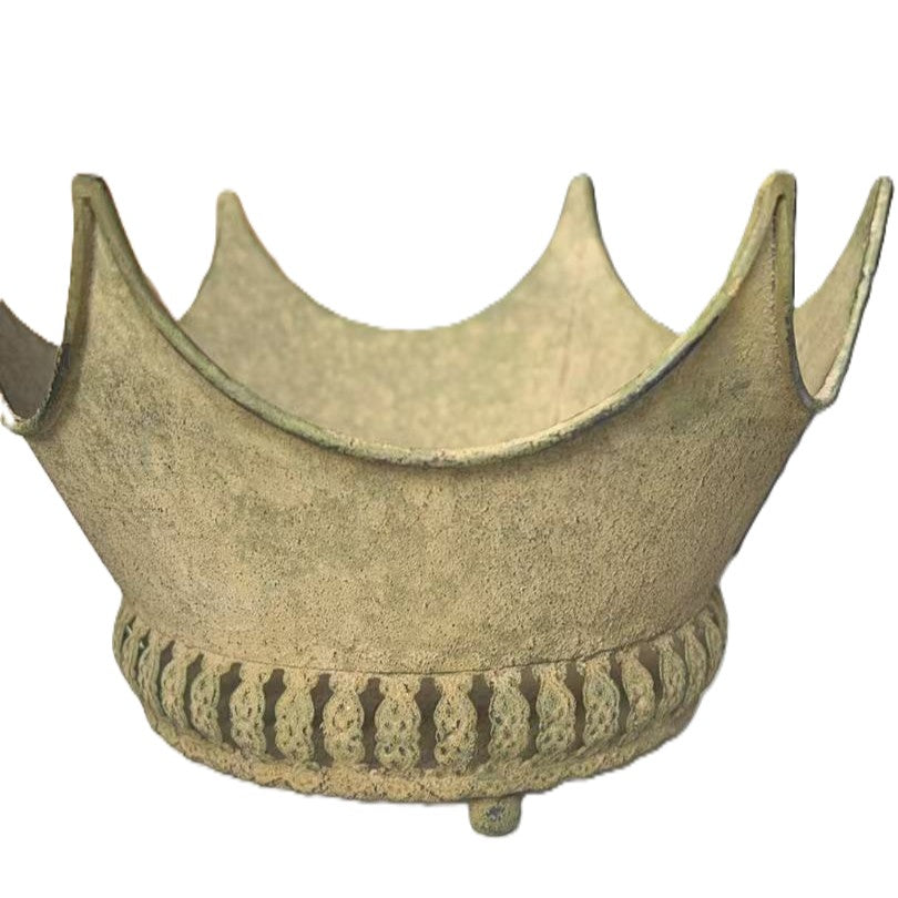 Rustic Metal Crown Planter