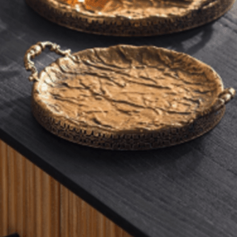 Antique Brass-Style Decorative Serving Trays VagabondVintage