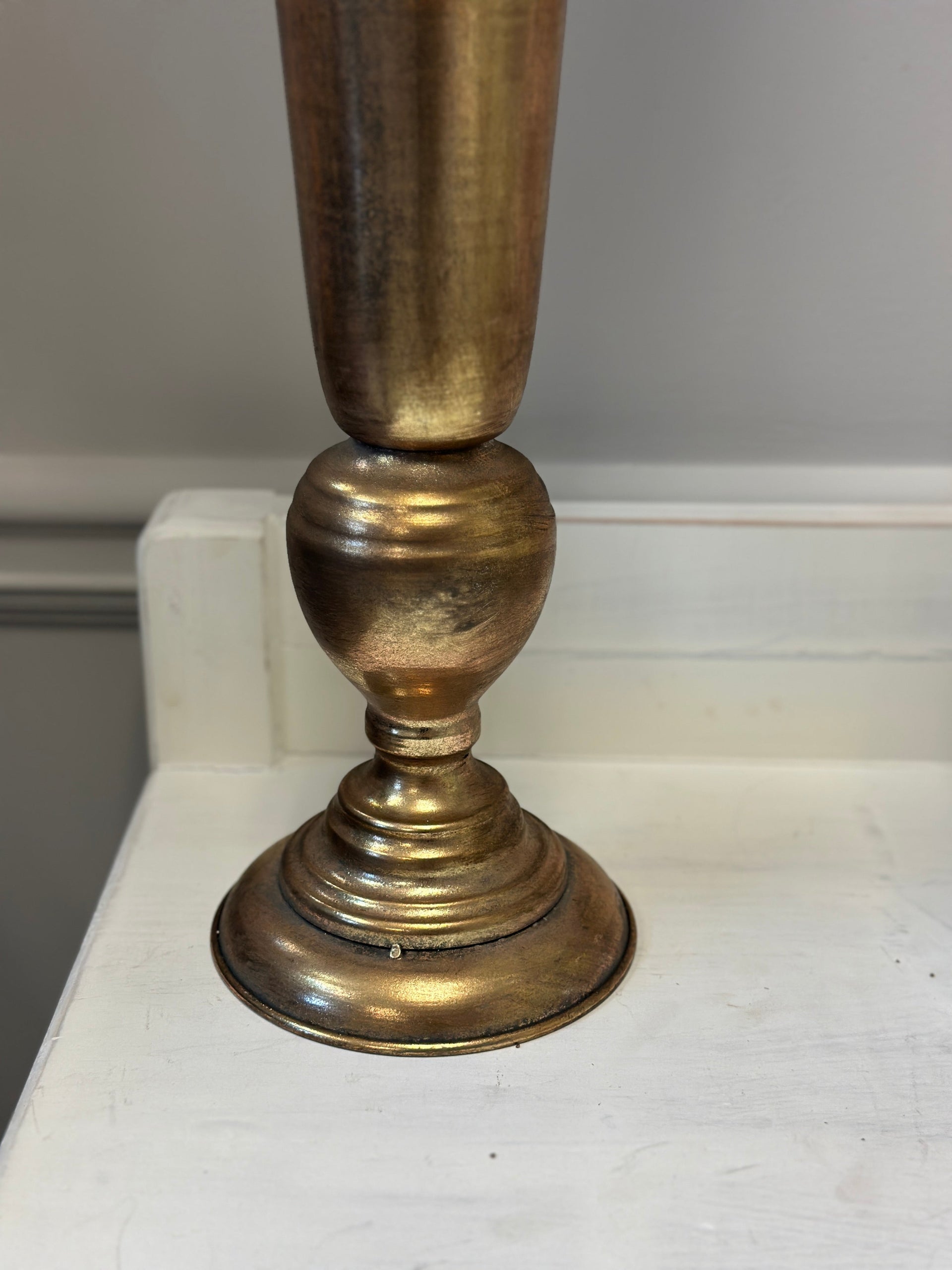 Tall Gold Trumpet Vase VagabondVintage