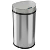 13 Gallon Semi-Round Stainless Steel Sensor Trash Can