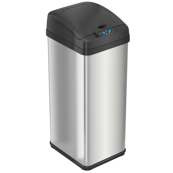 13 Gallon / 49 Liter Extra-Wide Self-Contained Electric-Motor Sensor Kitchen Trash Can with AbsorbX