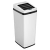 14 Gallon White Self-Contained Electric-Motor Sensor Kitchen Trash Can with AbsorbX