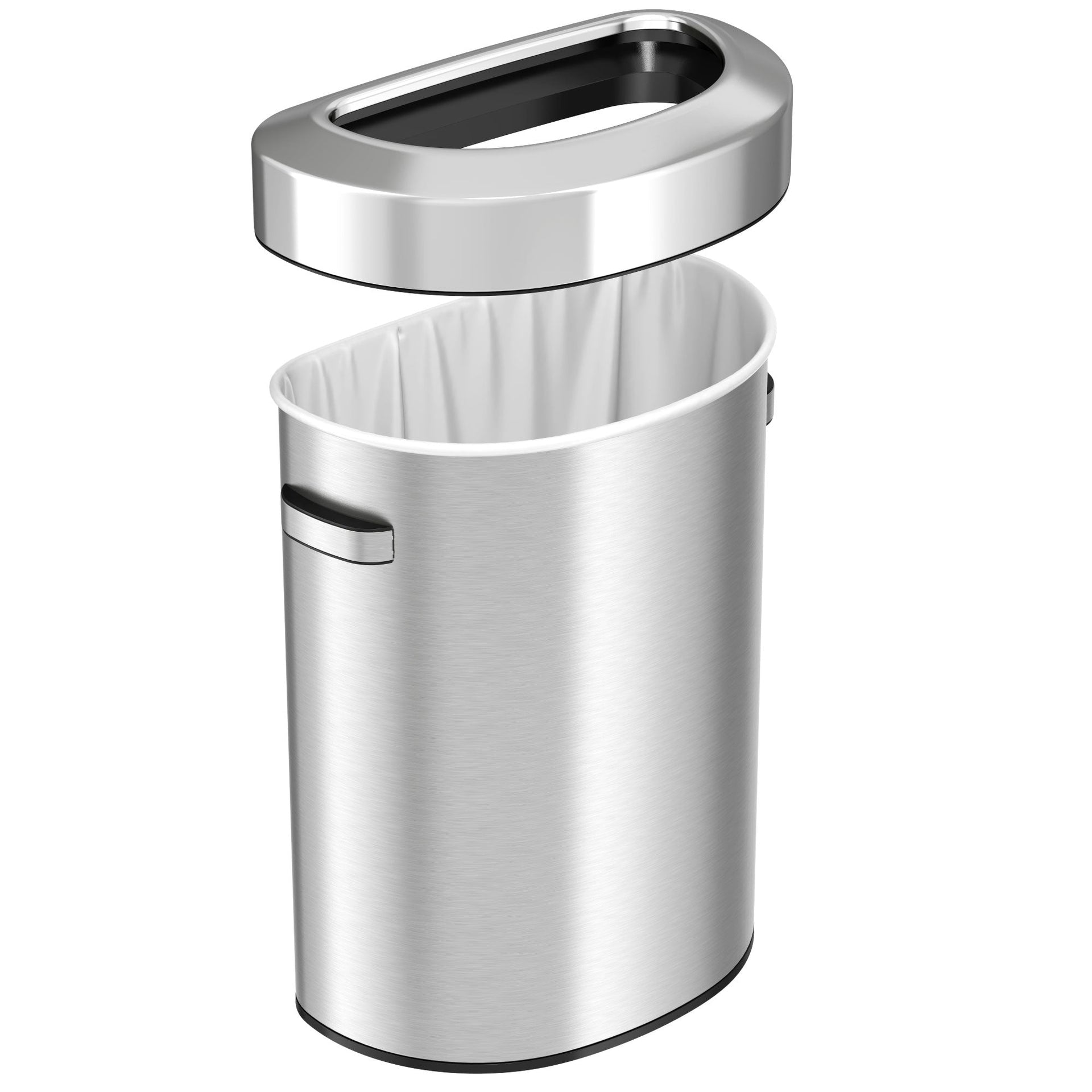 18 Gallon / 68 Liter Semi-Round Open Top Trash Can