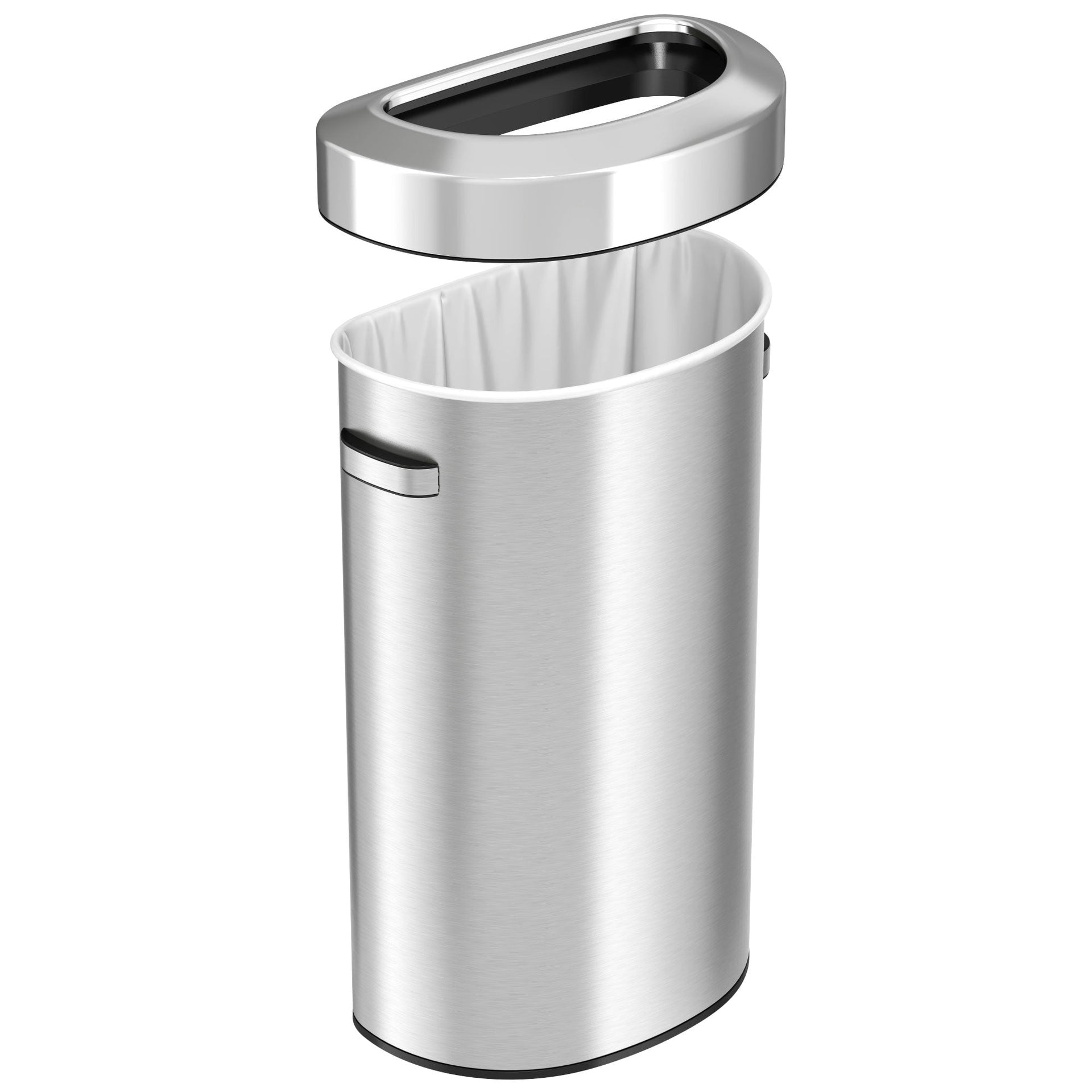 23 Gallon / 87 Liter Semi-Round Open Top Trash Can