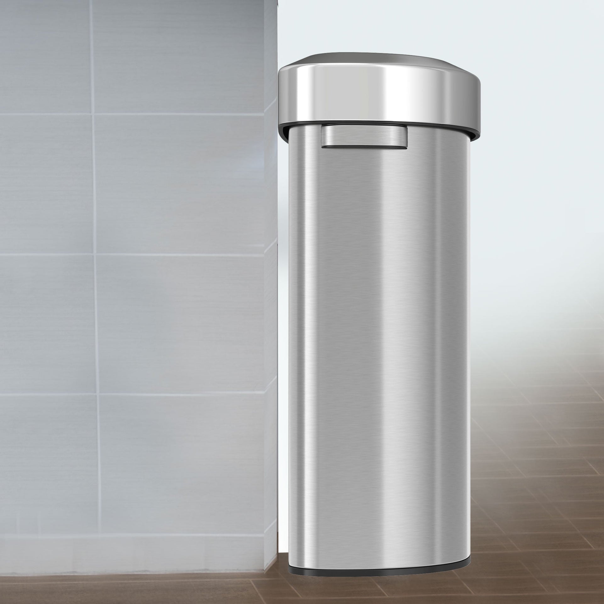 23 Gallon / 87 Liter Semi-Round Open Top Trash Can