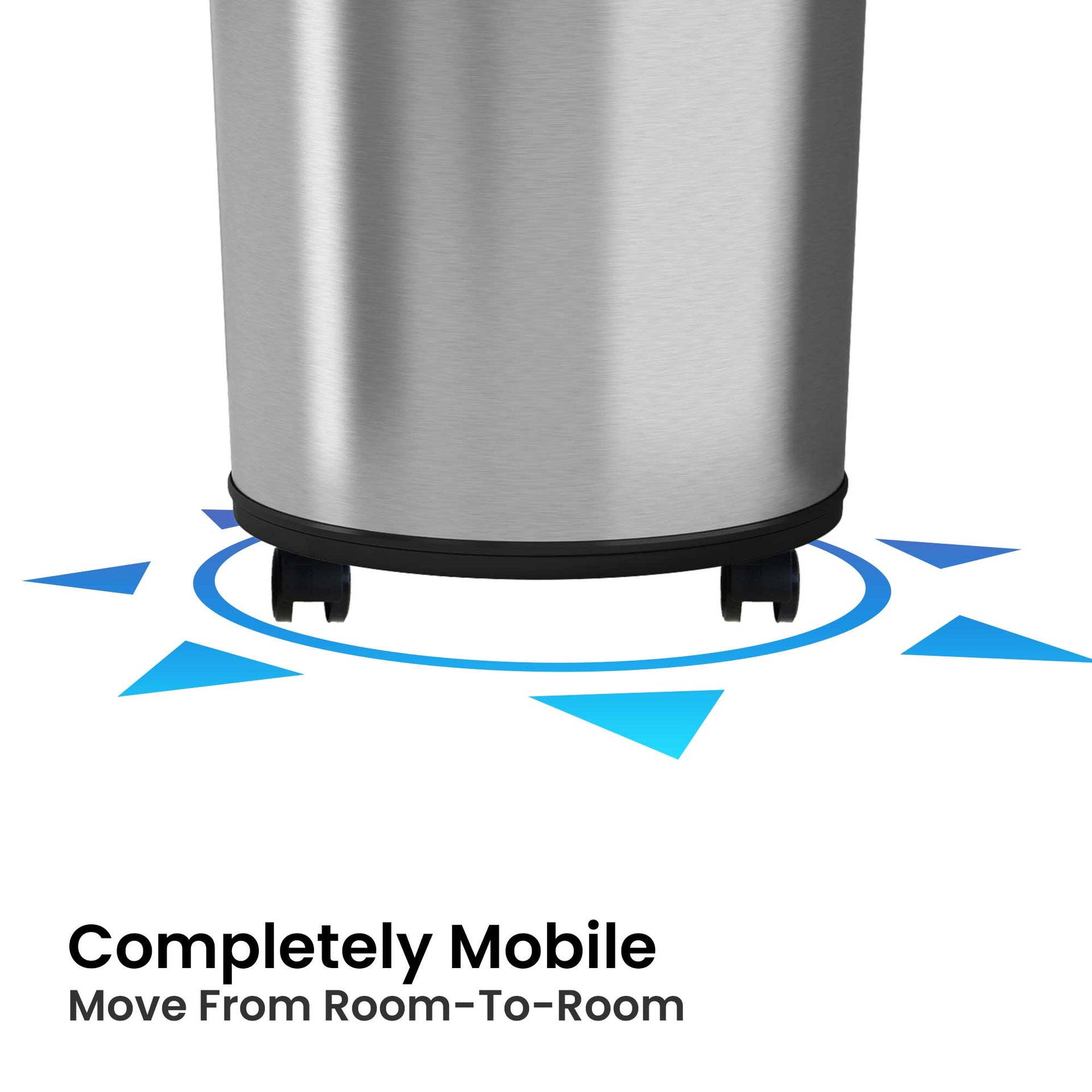 23 Gallon / 87 Liter Self-Contained Electric-Motor Sensor Kitchen Trash Can with Wheels and AbsorbX