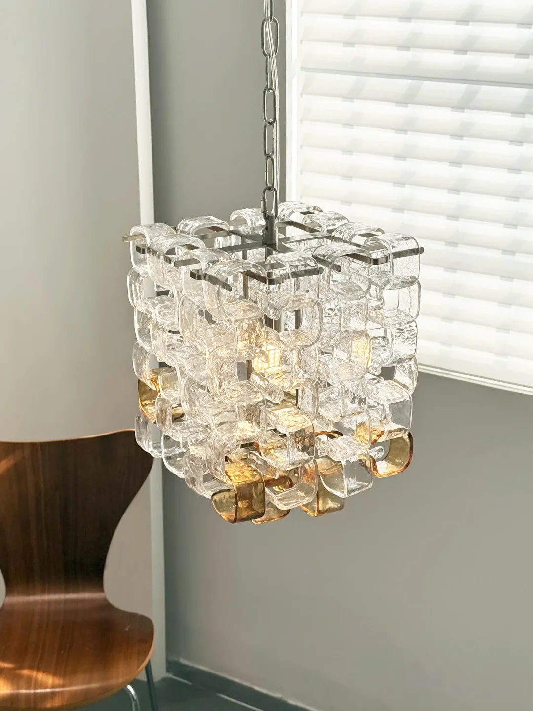 Ice Cube Glass Murano Chandelier
