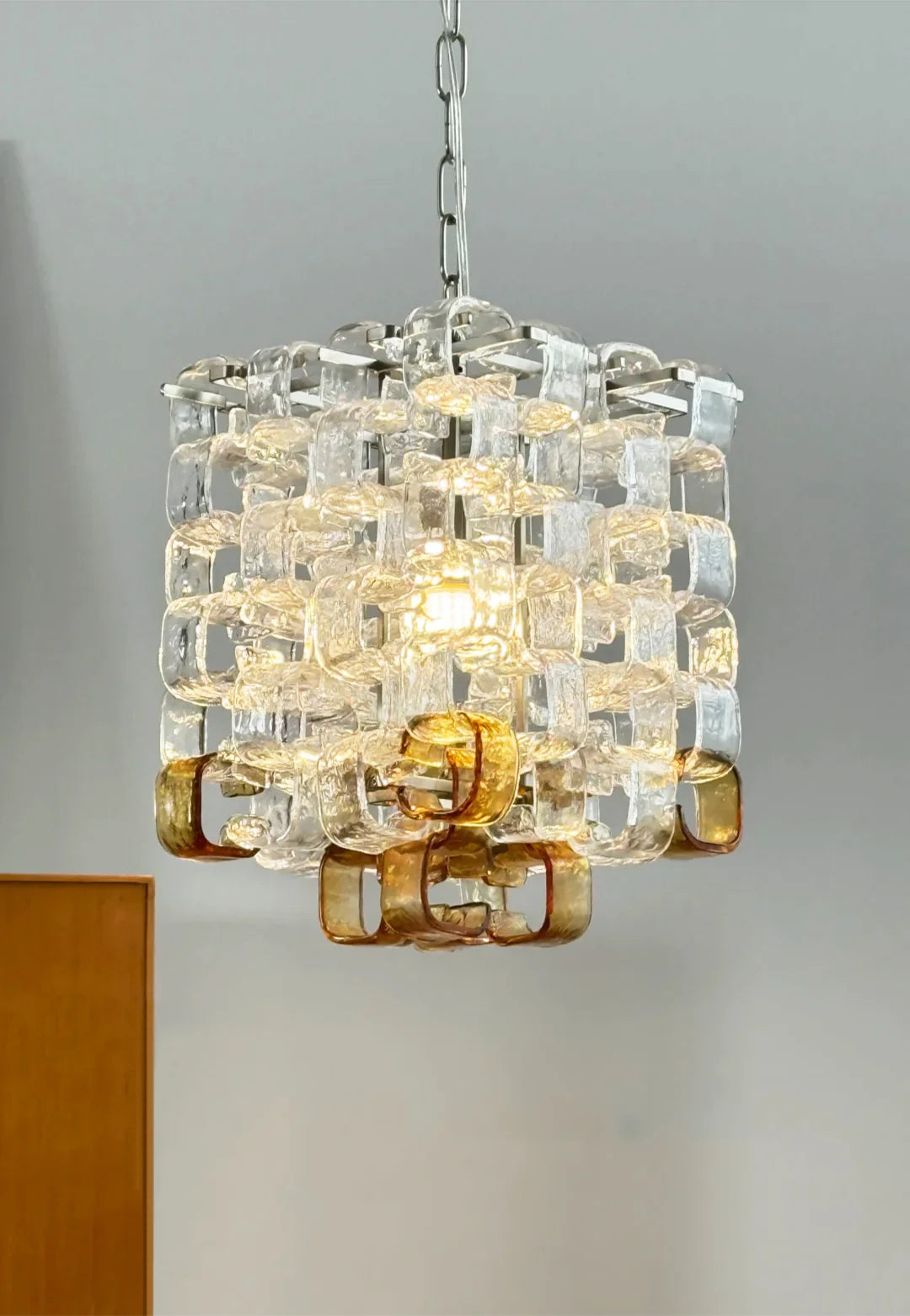 Ice Cube Glass Murano Chandelier