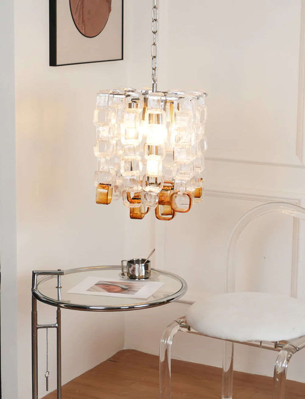 Ice Cube Glass Murano Chandelier
