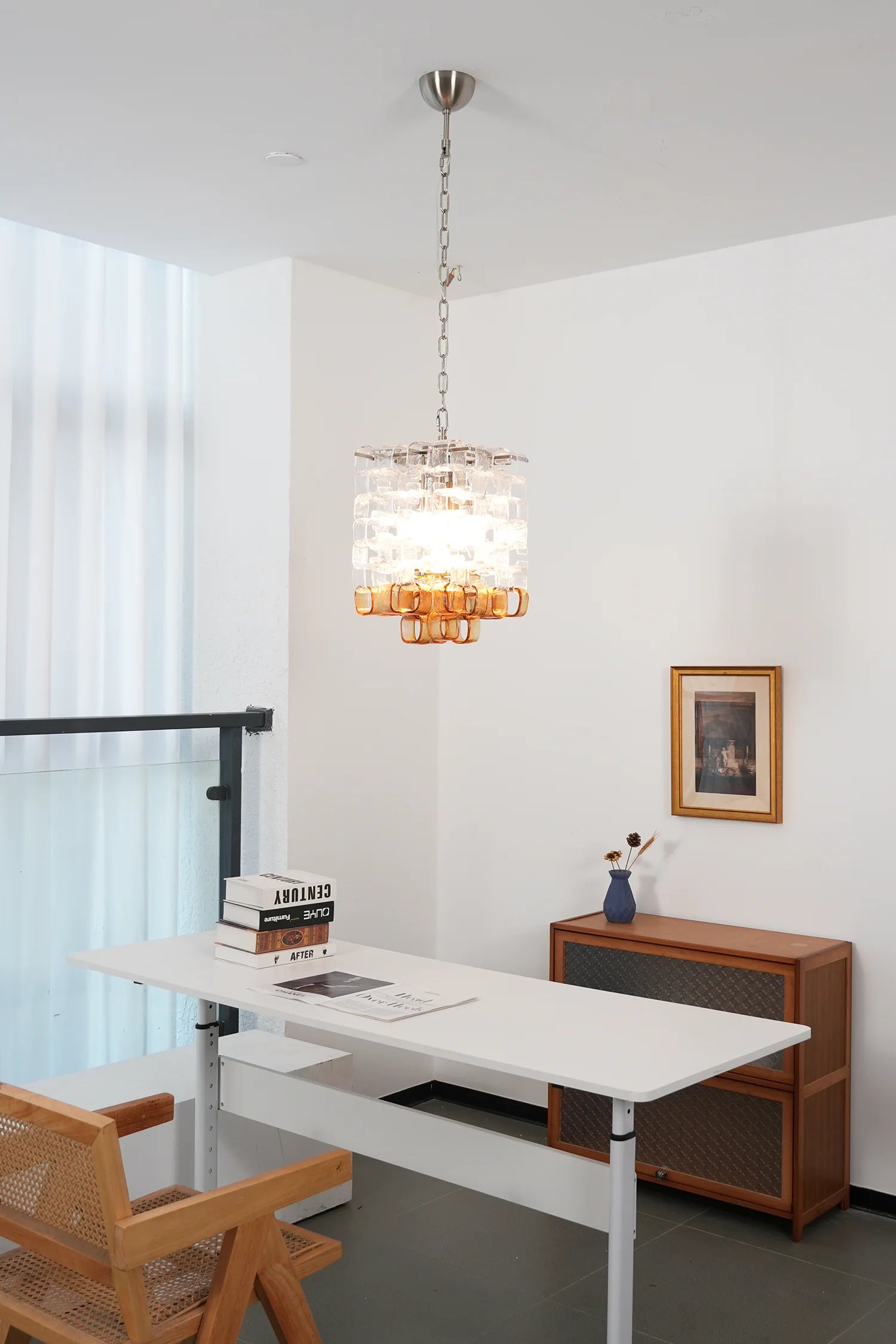 Ice Cube Glass Murano Chandelier