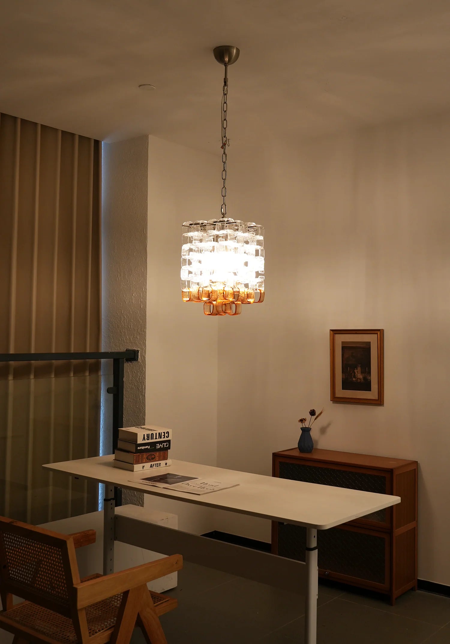 Ice Cube Glass Murano Chandelier