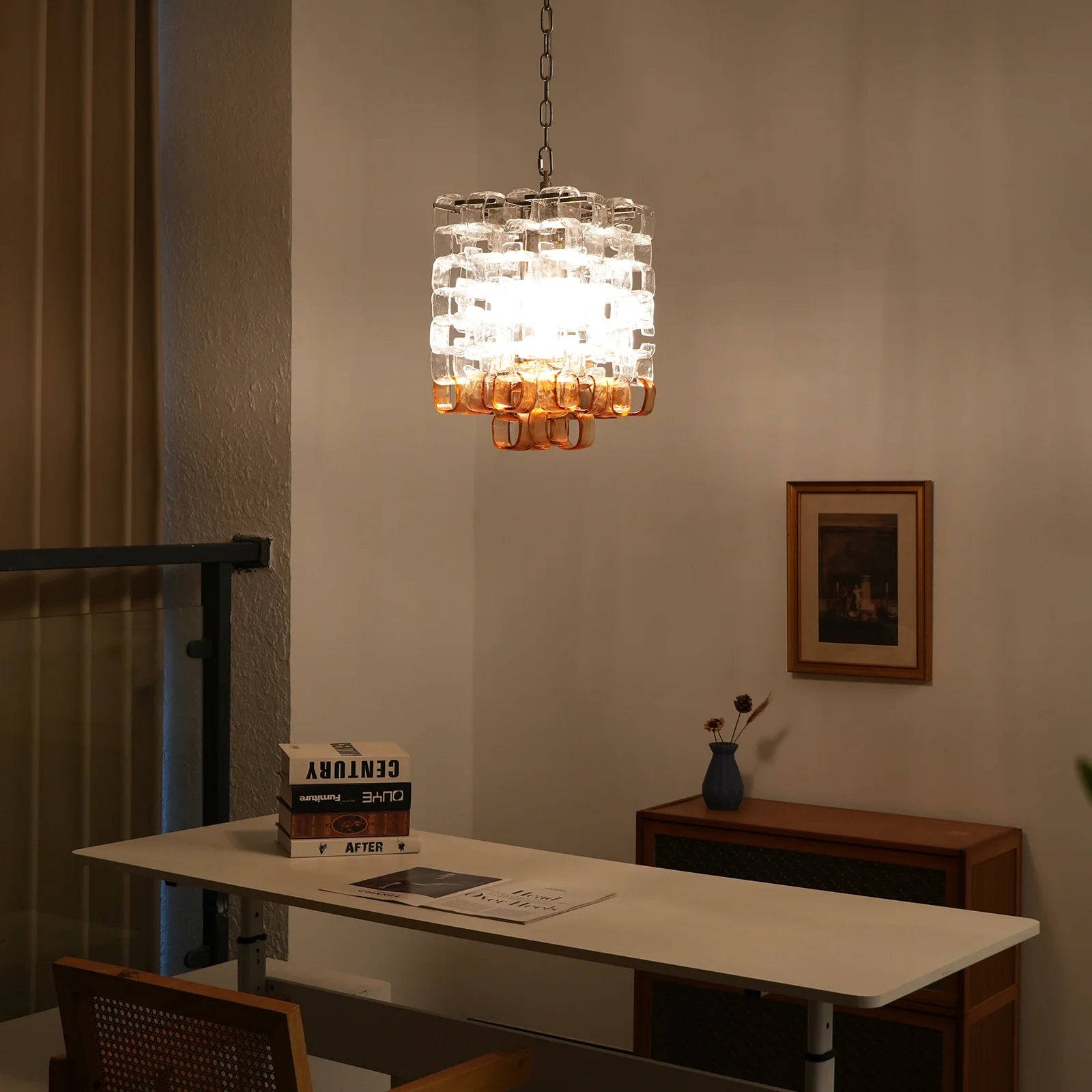 Ice Cube Glass Murano Chandelier