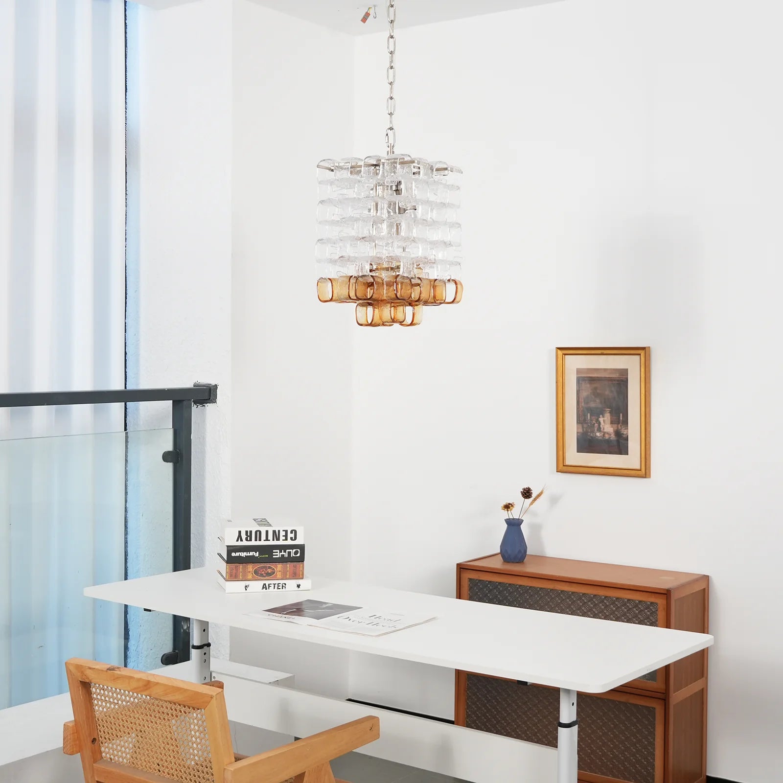 Ice Cube Glass Murano Chandelier