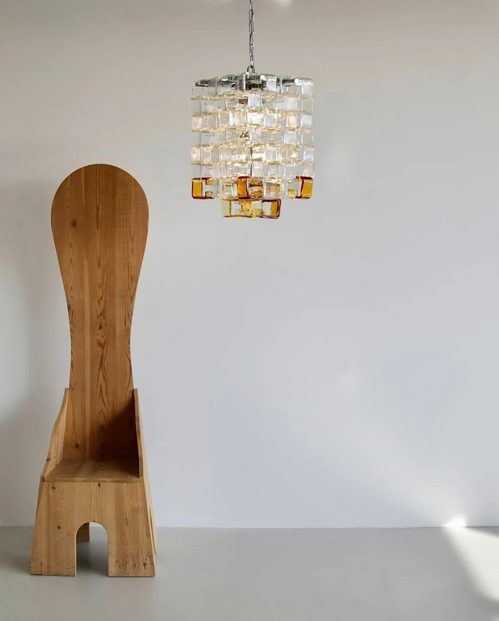 Ice Cube Glass Murano Chandelier