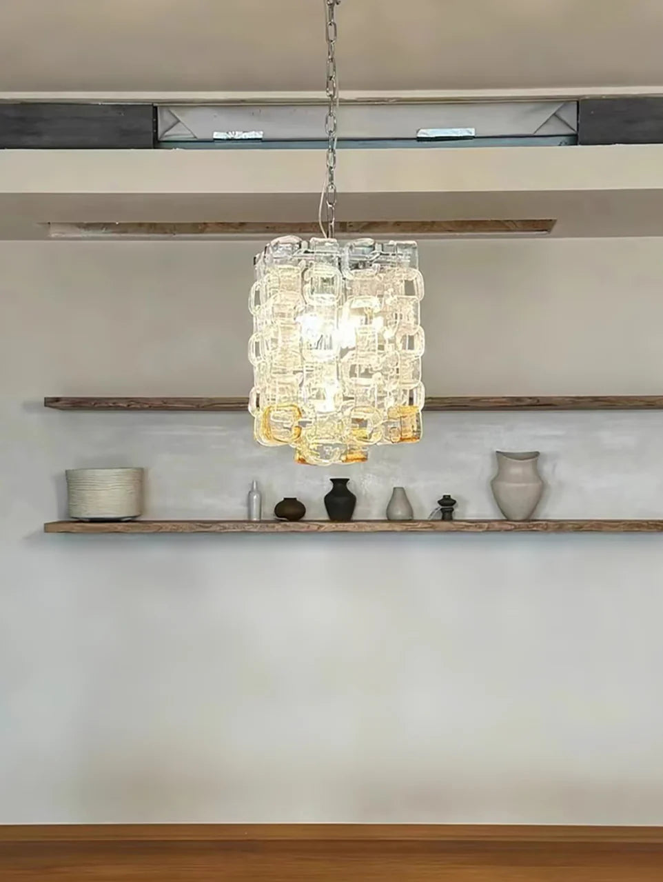 Ice Cube Glass Murano Chandelier