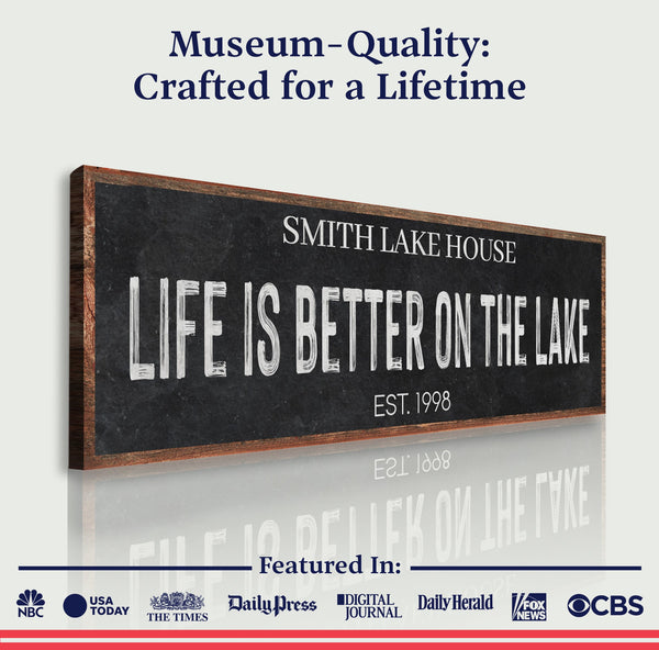 Life Is Better On The Lake Sign III