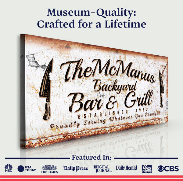 Backyard Bar & Grill Sign IV