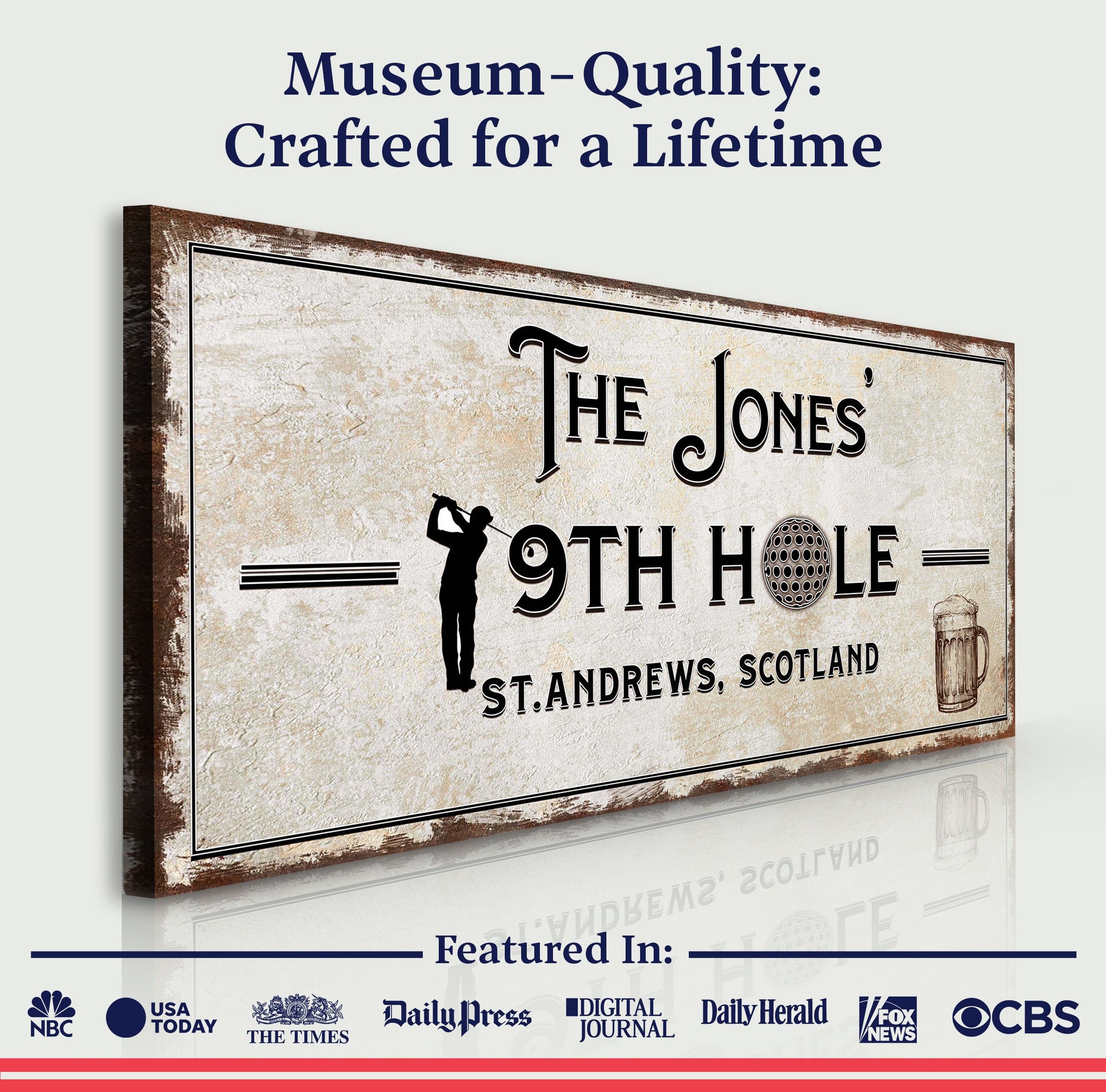 19th Hole Golf Personalized Sign