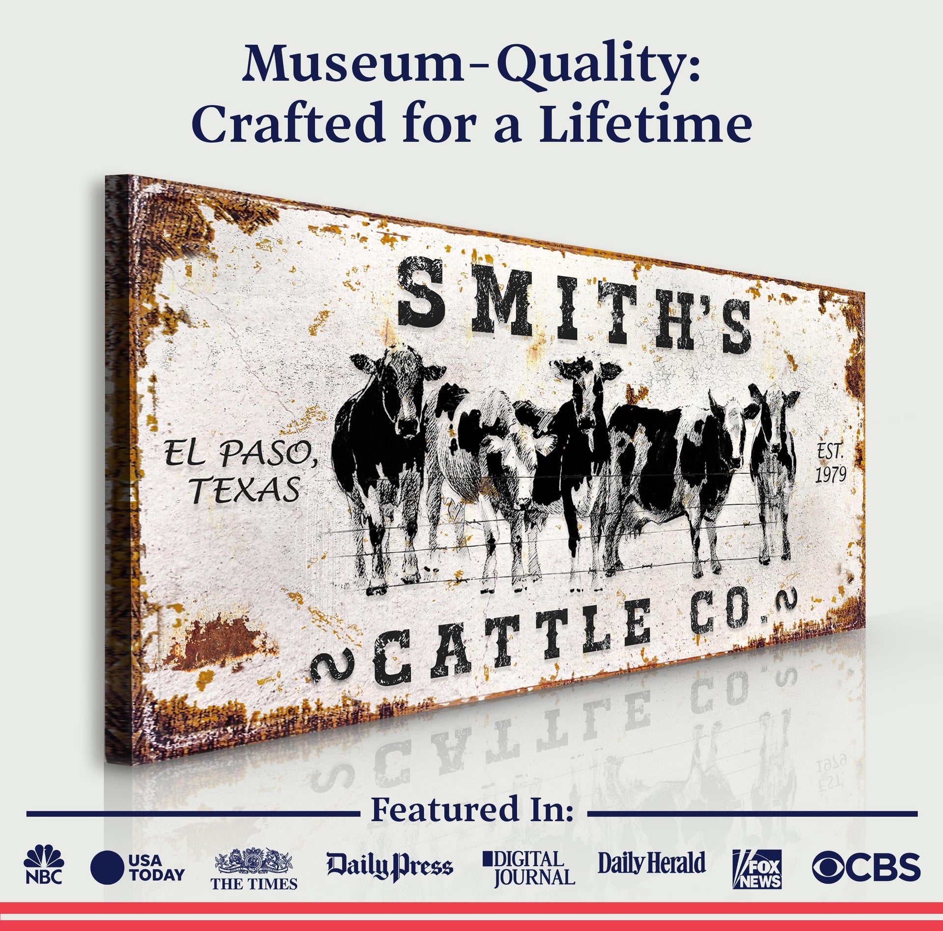 Personalized Cattle Sign II