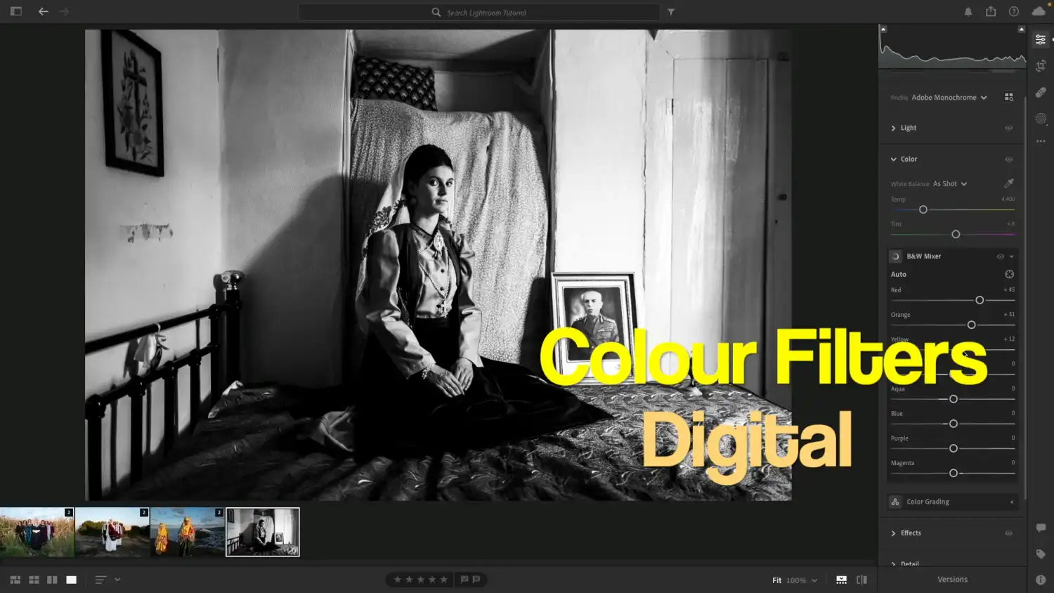 Adobe Lightroom Black-and-White editing Masterclass. Video tutorial by George Tatakis