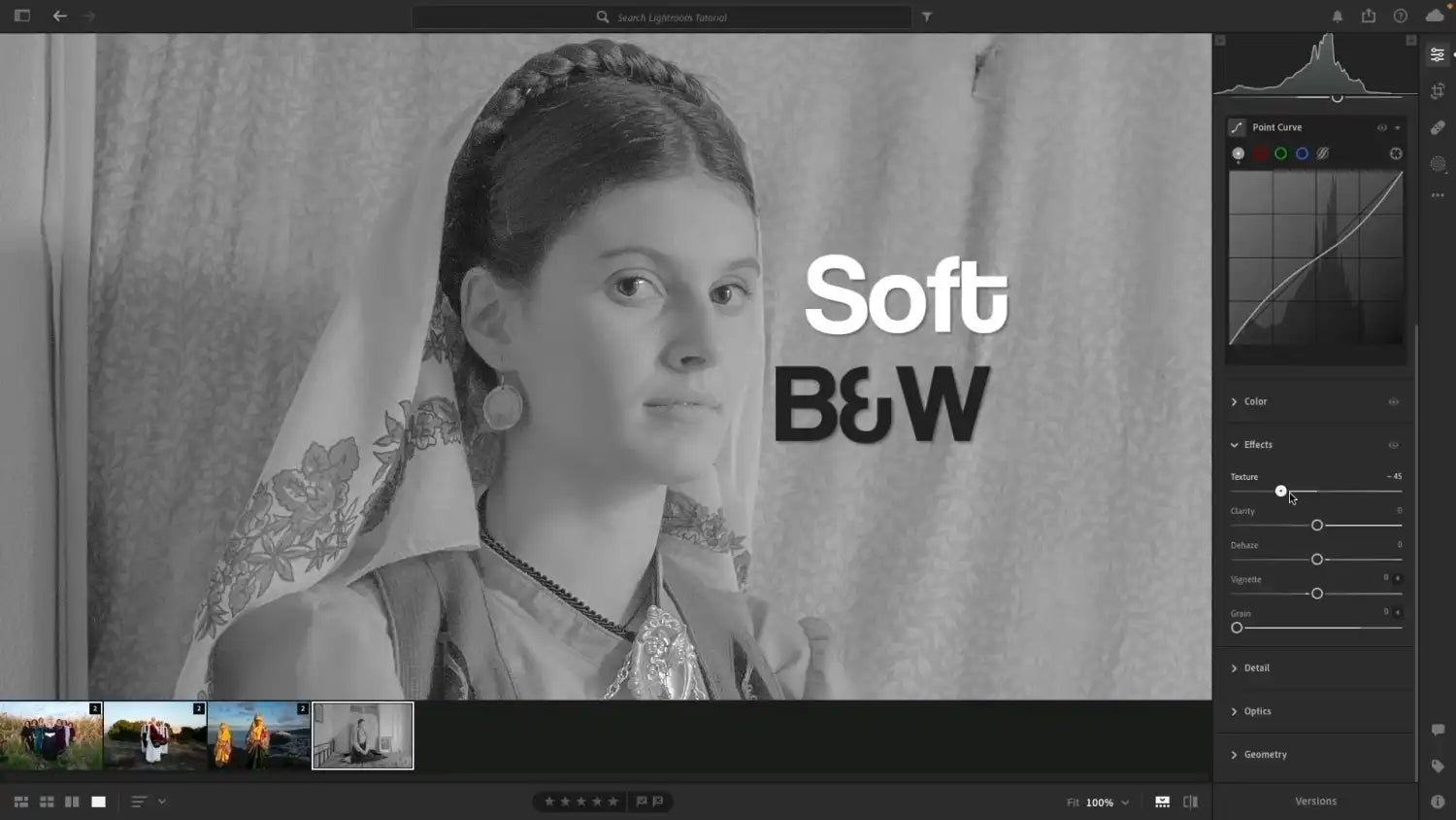 Adobe Lightroom Black-and-White editing Masterclass. Video tutorial by George Tatakis