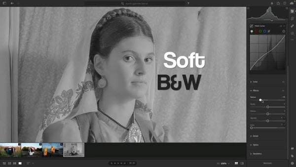 Adobe Lightroom Black-and-White editing Masterclass. Video tutorial by George Tatakis