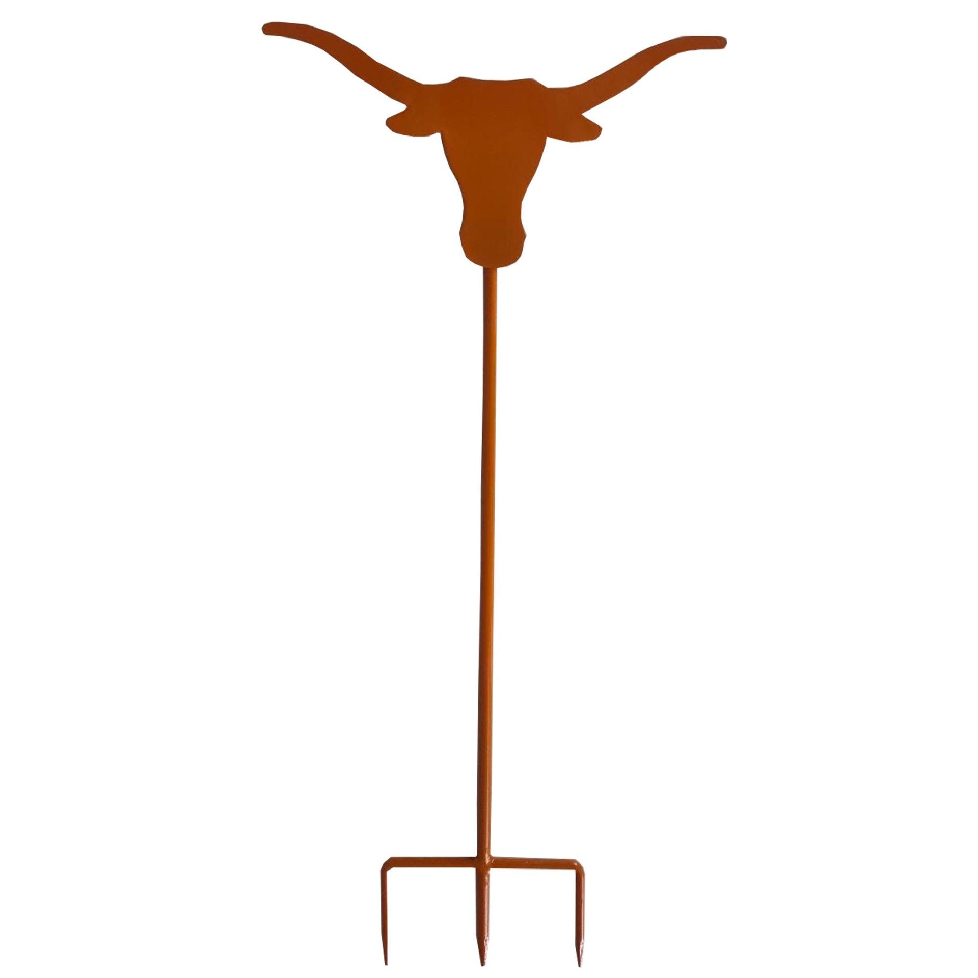 Texas Longhorn wrought iron flower bed decor
