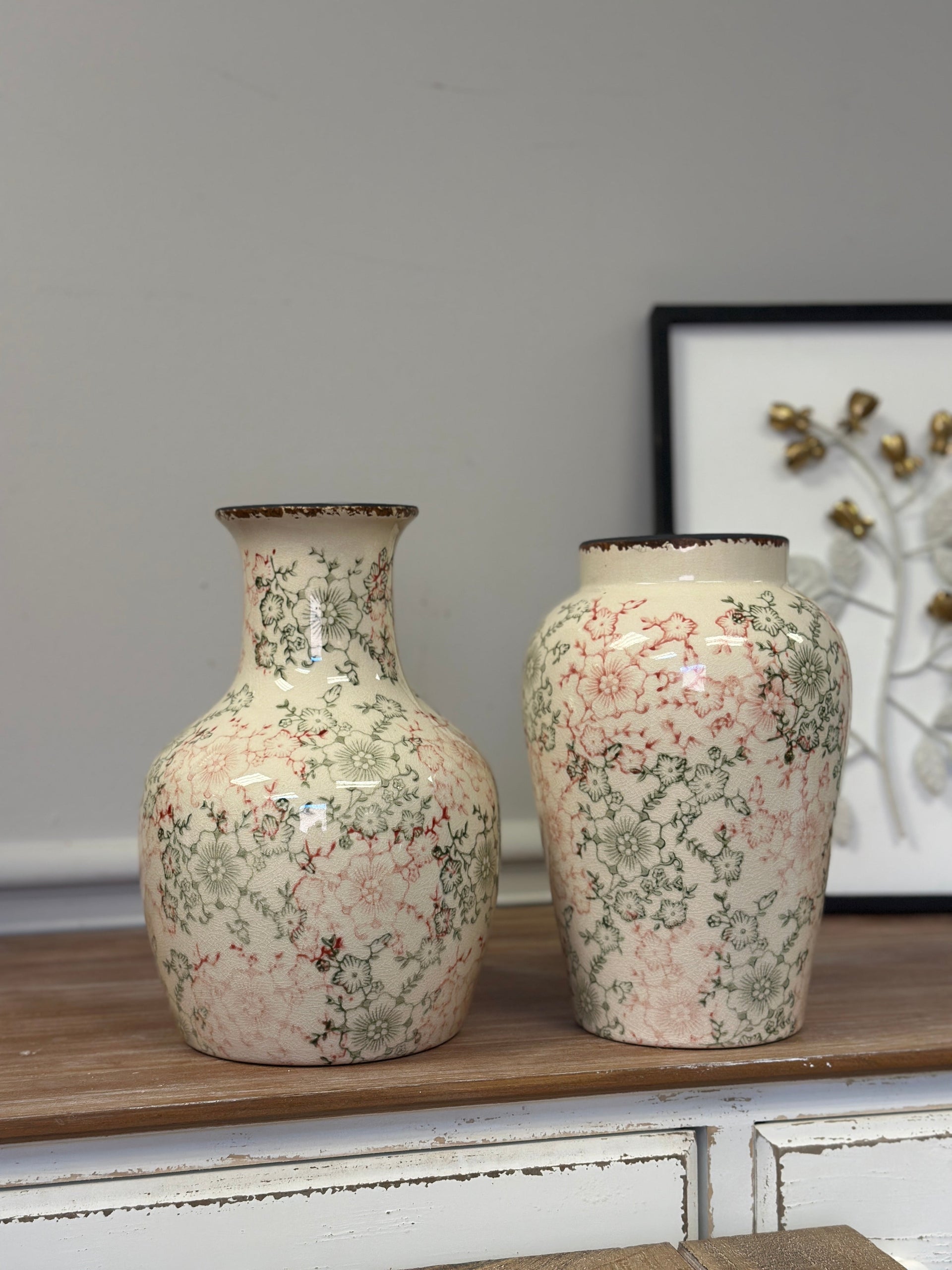 Floral Ceramic Vases