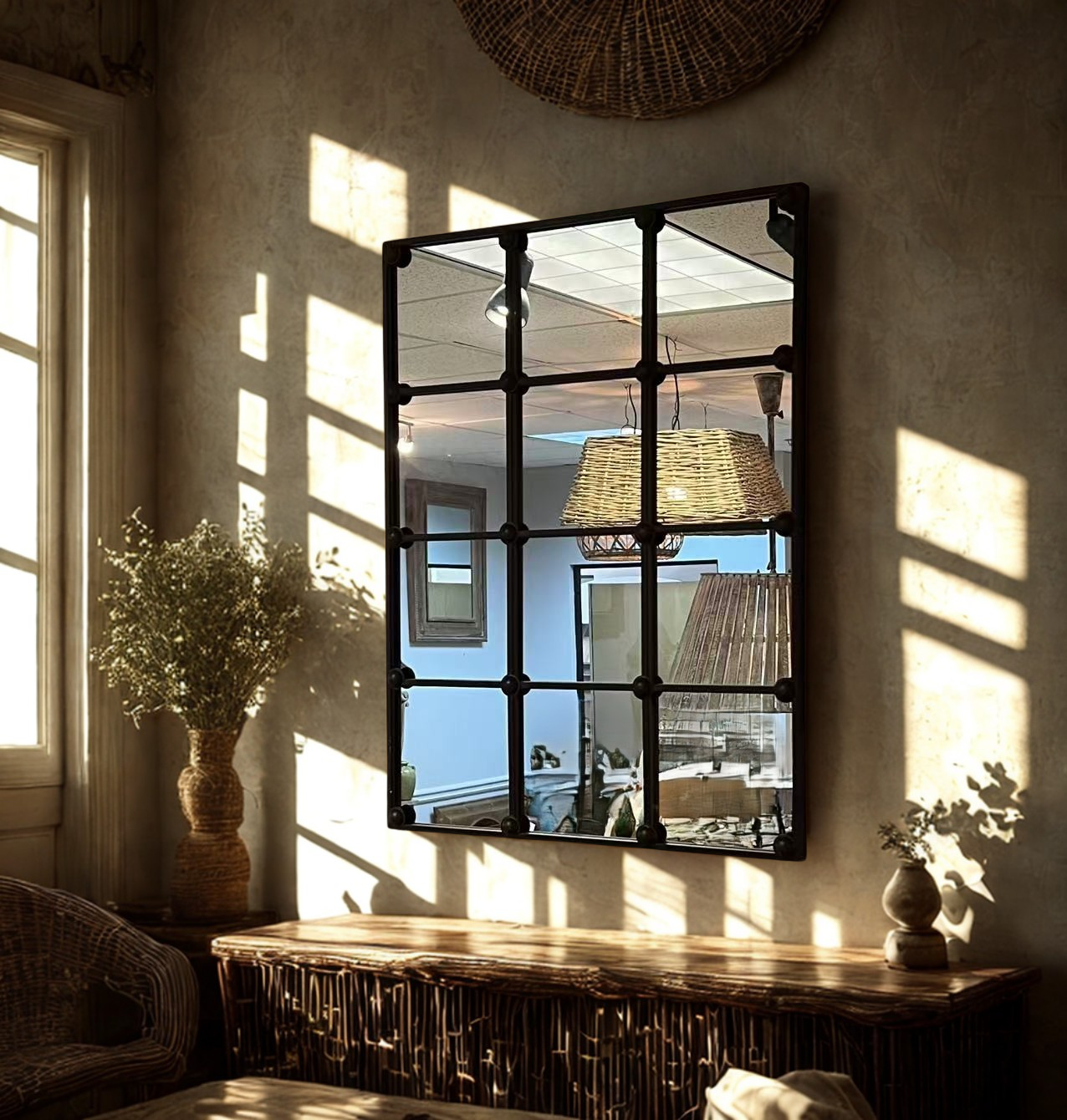 Cast Iron Rectangle Mirror