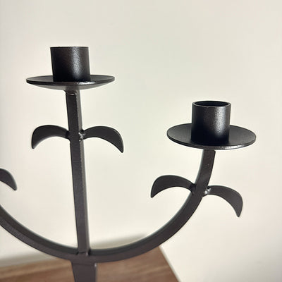 Iron Metal Rusted Candelabra