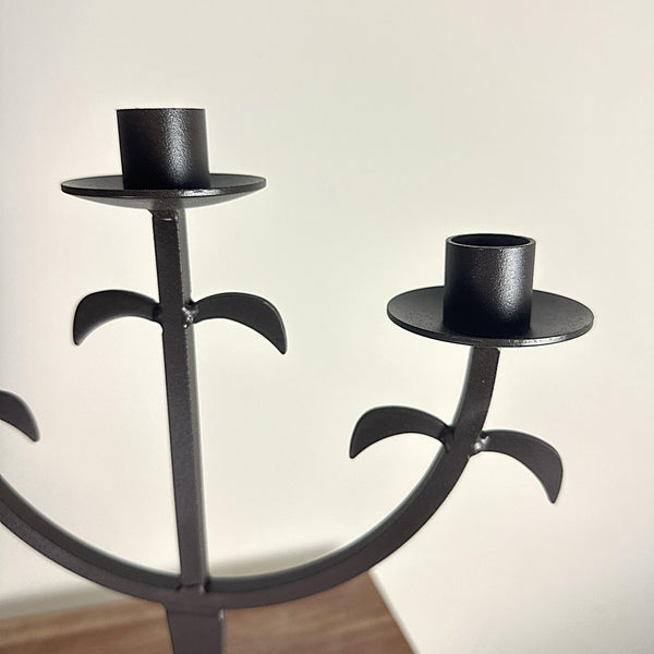 Iron Metal Rusted Candelabra
