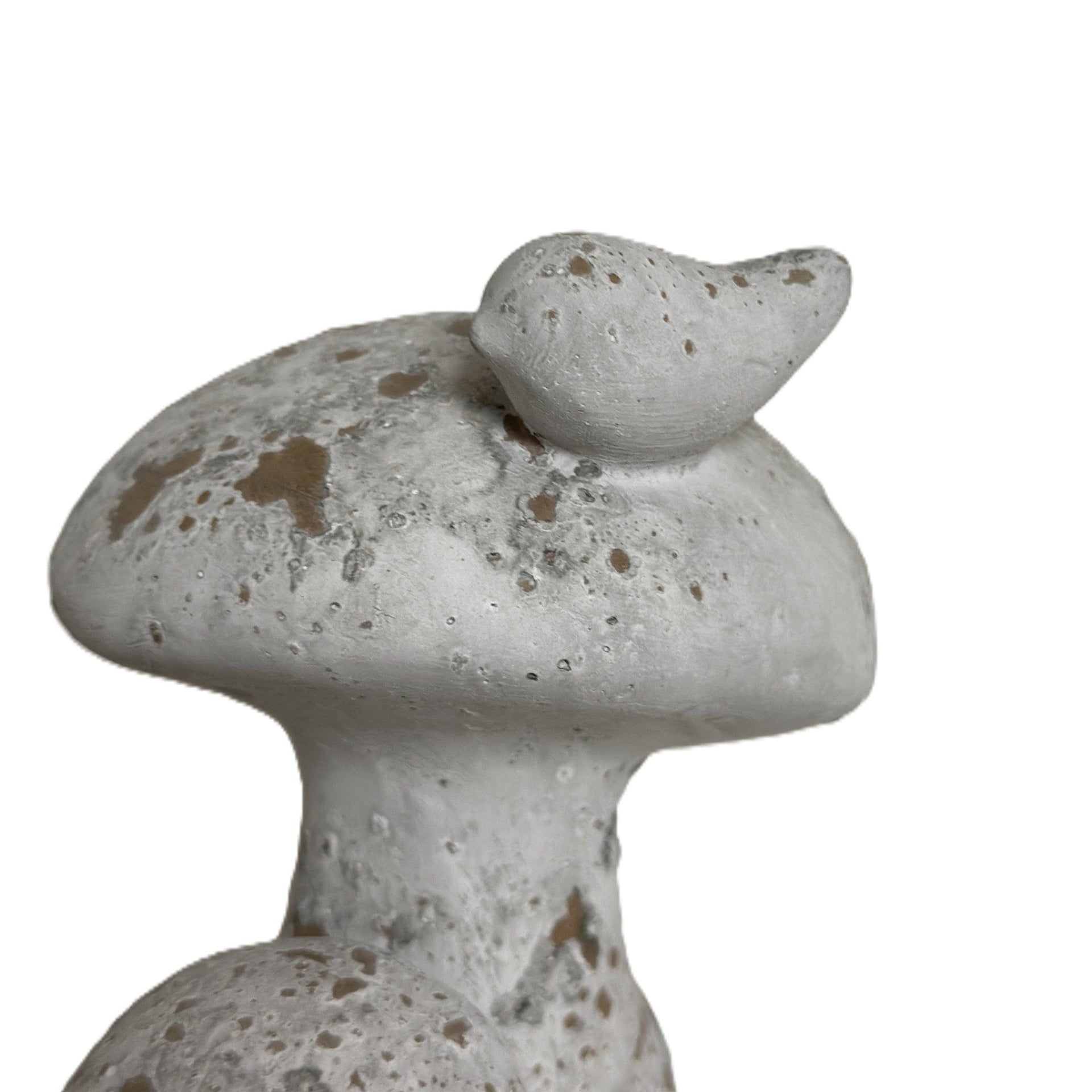 Distressed Cement Mushroom Décor