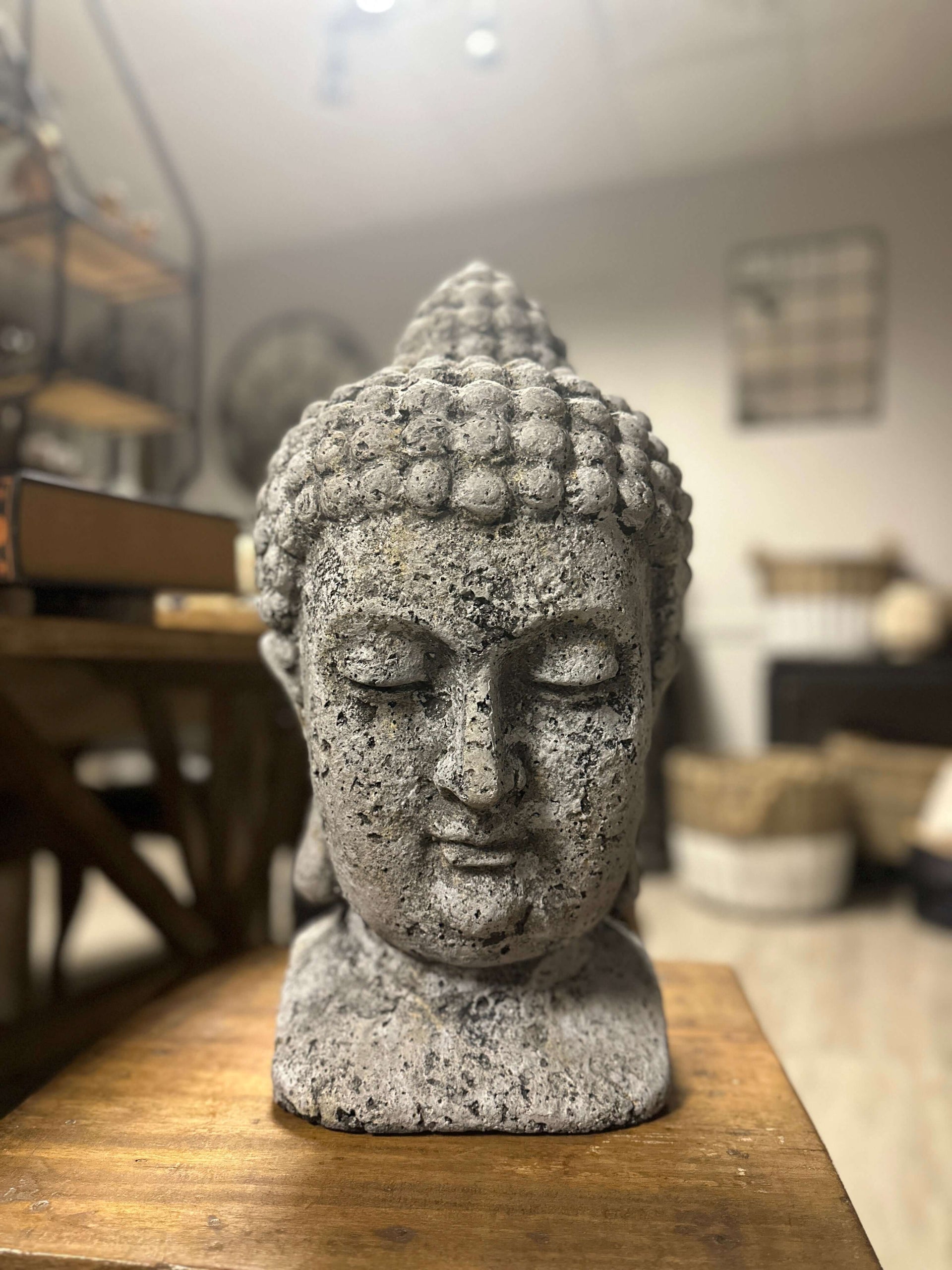 Vintage Buddha Head Statue