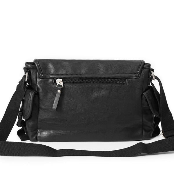 Imitation Leather Messenger Bag