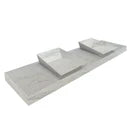 Imperial White Marble Double Sink Above Vanity Wall-mount Bathroom Sink (W)21