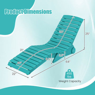 In-Pool Lounge Chair with Weighted Anti-Floating Design 450 LBS for Baja Shelf-Turquoise