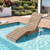 In-Pool Lounge Chair with Weighted Anti-Floating Design 450 LBS for Baja Shelf-Brown