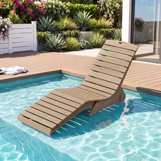 In-Pool Lounge Chair with Weighted Anti-Floating Design 450 LBS for Baja Shelf-Brown