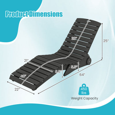 In-Pool Lounge Chair with Weighted Anti-Floating Design 450 LBS for Baja Shelf-Dark Gray