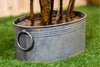 Flamingo with Leaves In Pail-Metal Weather Resistant Floor Fountain