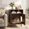 Industrial Cat Litter Box Enclosure with Entry and Open Compartment-Brown