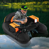 Inflatable Float Tube with Adjustable Fishing Rod Holder and Fish Hook Stator-Orange