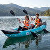 Inflatable Kayak 2 Person Heavy Duty Tandem Touring Kayak with Aluminum Paddles-Blue