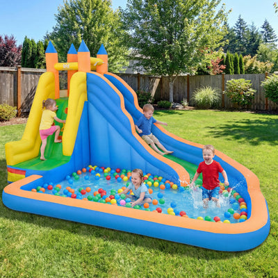 Inflatable Mighty Bounce House Jumper with Water Slide without Blower